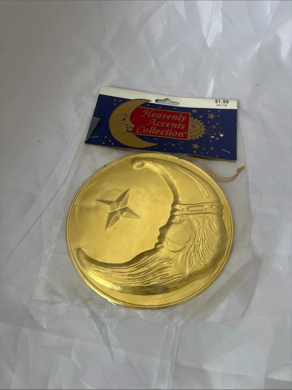 Vintage 1993 Heavenly Accents Collection Moon Santa Celestial Whimsigoth